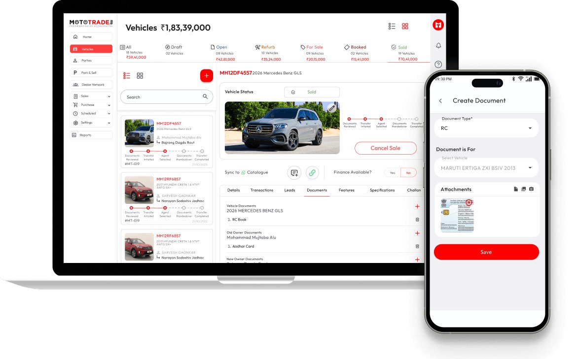 Screenshot of Mototrade