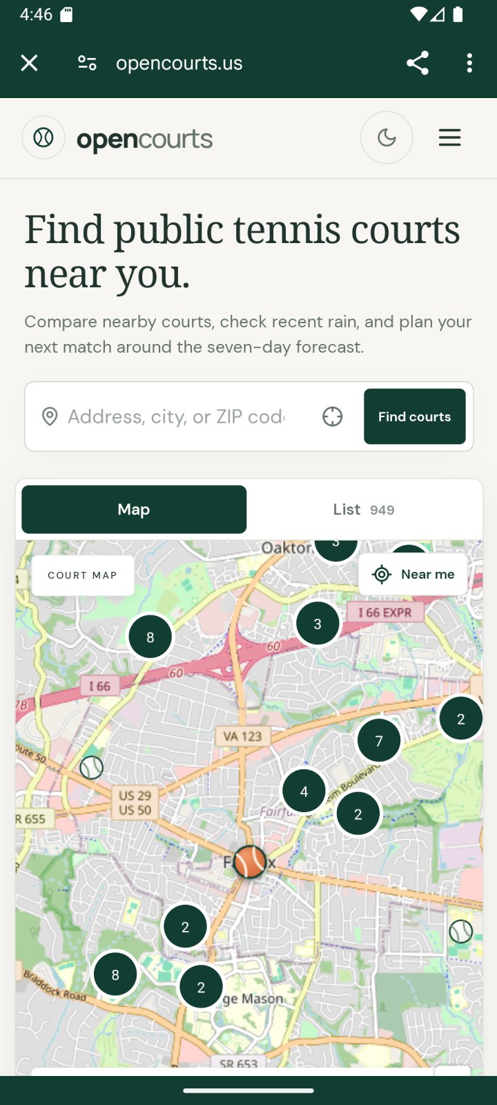 Screenshot of Open Courts