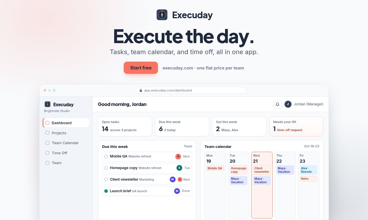Screenshot of Execuday